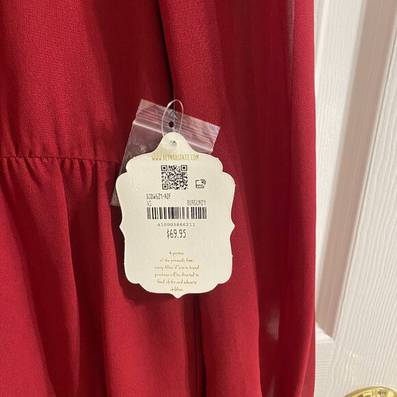 NWT Altar'd State Burgundy/Wine Mini Dress - Picture 4 of 5